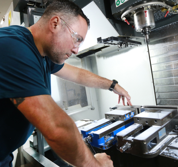 engineer working on a machine